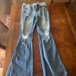 Altered State ripped bell bottom/flared jeans